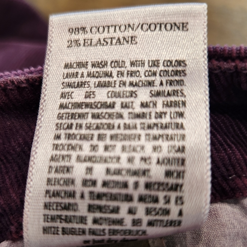 MOTHER Skinny Corduroy Pants in Plum - Picture 8 of 15